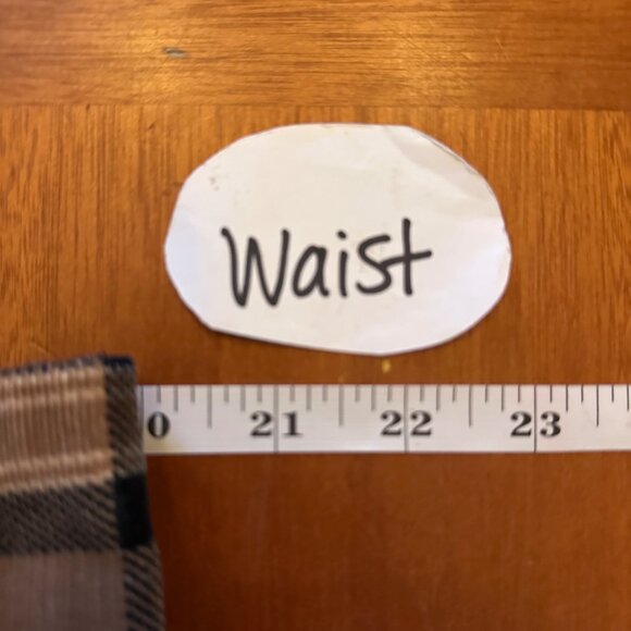 Plaid Button-Front A-Line Skirt With Pockets Torrid  Cotton Polyester  Brown Bla - Picture 3 of 6